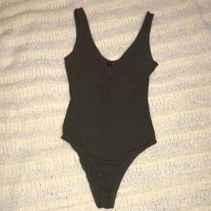 Olive green bodysuit